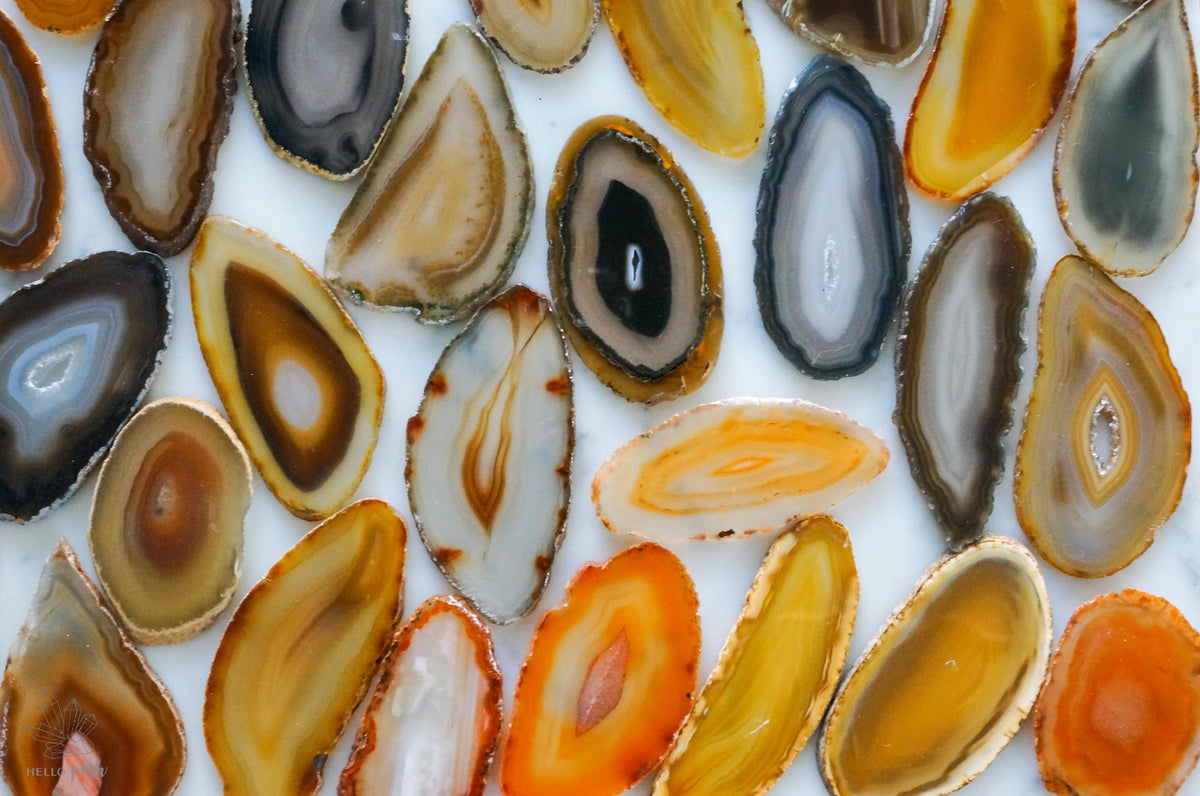 Natural agate slices - Small